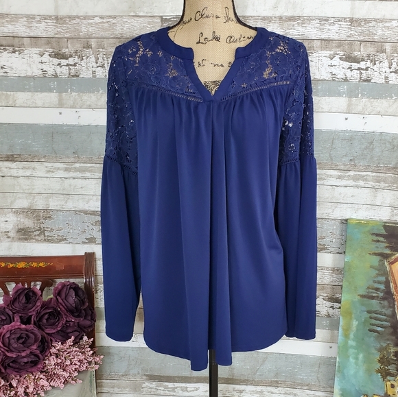Lane Bryant Tops - Lane Bryant Lace Swing Blouse, Size 14/16, NWOT